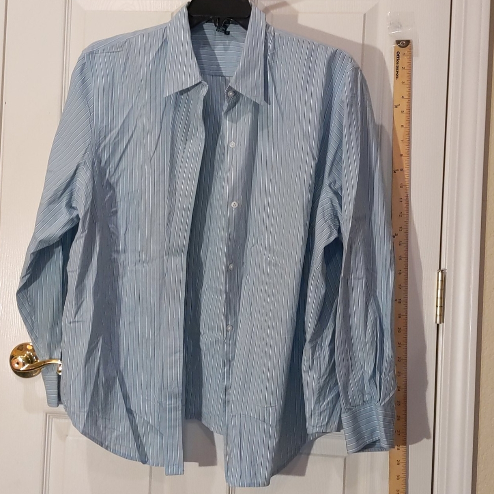 3X Ralph Lauren robin's egg blue green shirt